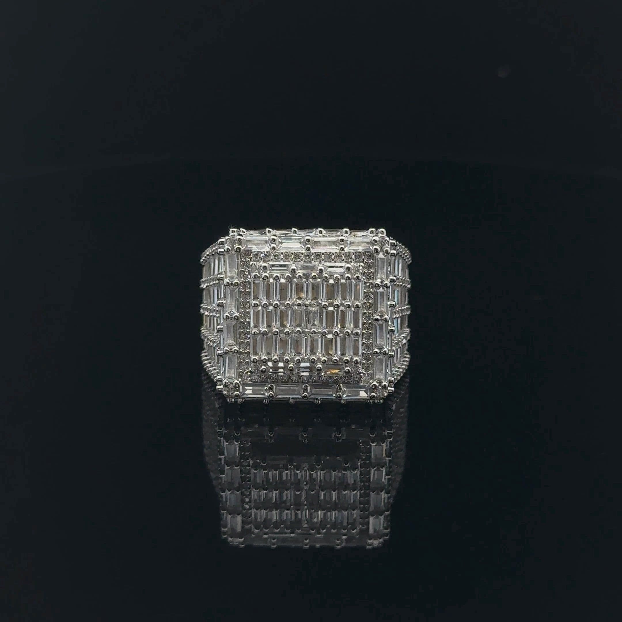 image-LUSTER 925 CZ YELLOW GOLD MENS ICED OUT RING | 9222452