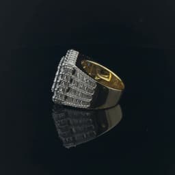 image-LUSTER 925 CZ YELLOW GOLD MENS ICED OUT RING | 9222452