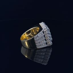 image-LUSTER 925 CZ YELLOW GOLD MENS ICED OUT RING | 9222452