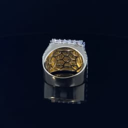 image-LUSTER 925 CZ YELLOW GOLD MENS ICED OUT RING | 9222452