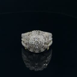 image-DAZZLE 925 CZ YELLOW GOLD MENS ICED OUT RING | 9222512