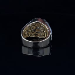 image-DAZZLE 925 CZ YELLOW GOLD MENS ICED OUT RING | 9222512