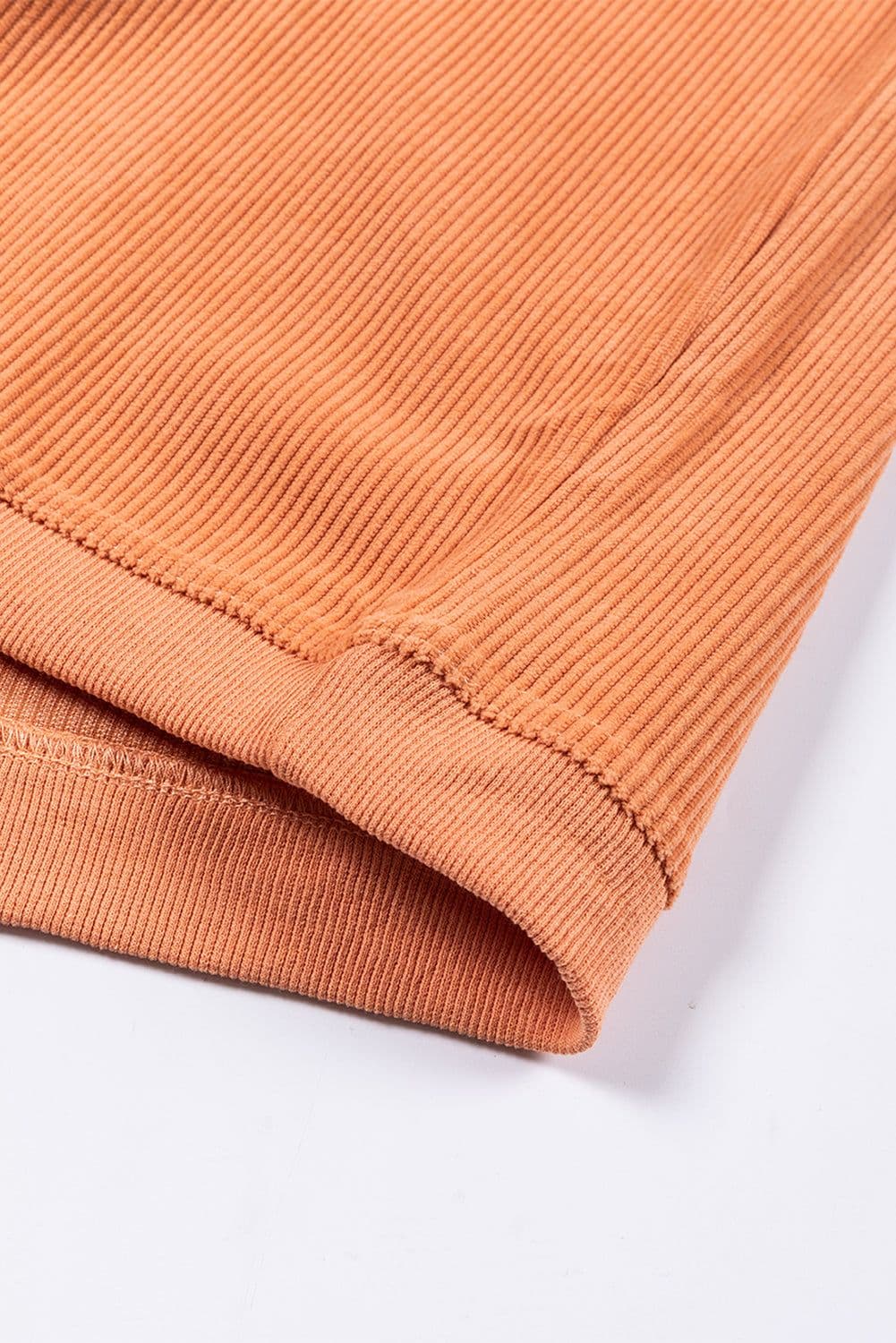 image-Strawberry Pink Ribbed Corded Oversized Sweatshirt
