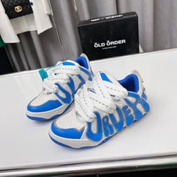 image-Round Colorblock Casual Sneakers Bread Shoes