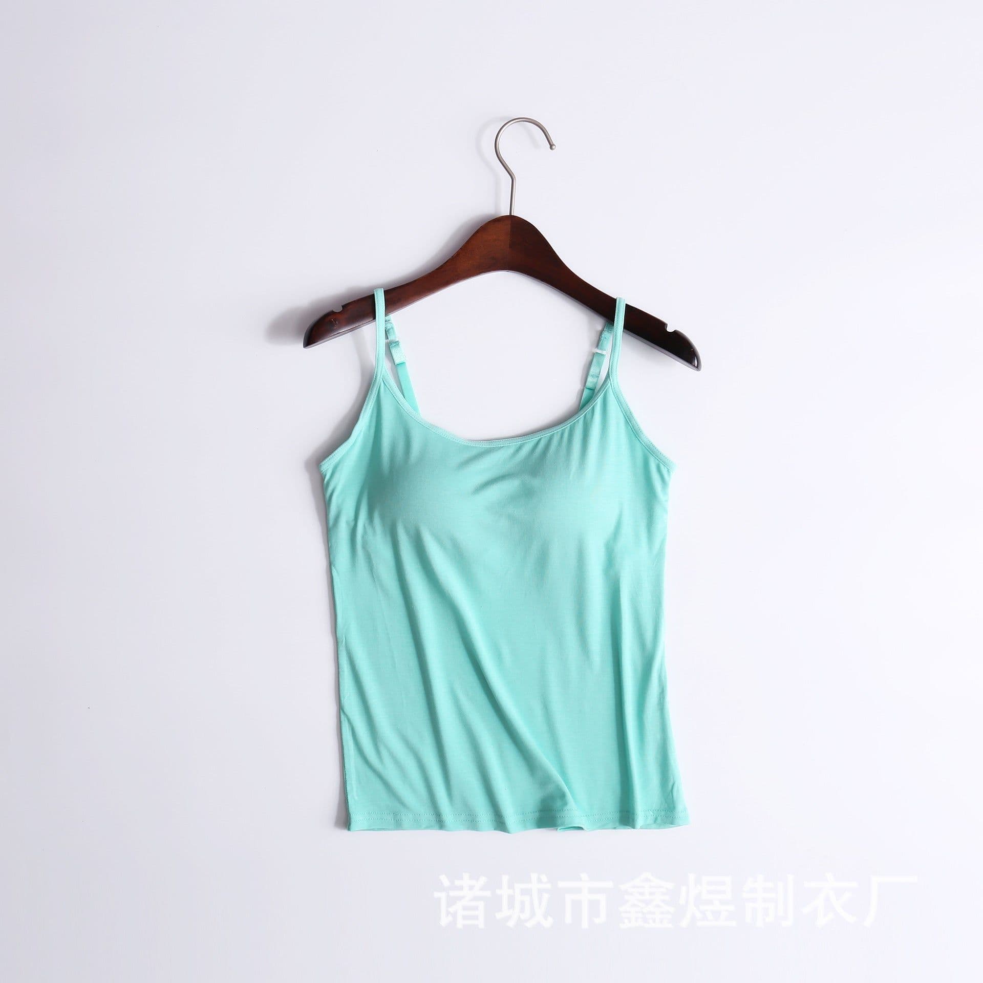 image-Beads Modal Camisole - Ai Green 6XL Slim Yoga