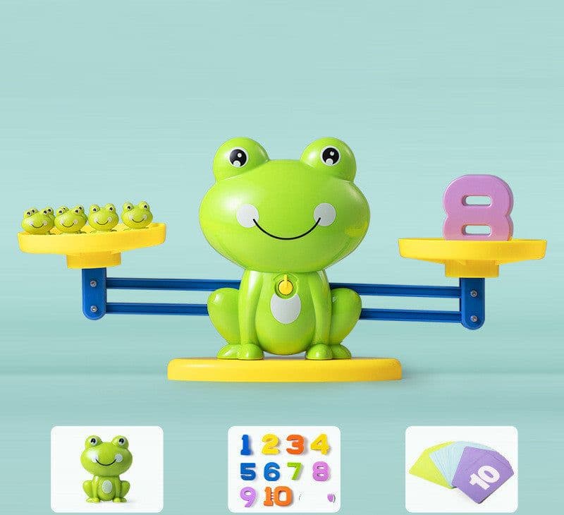 image-Hinger Children's Montessori Early Education Digital Educational Kindergarten 3 Toys Mathematical Thinking Enlightenment Frog Scale