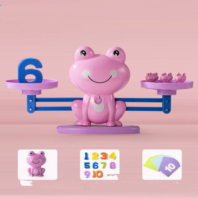 image-Hinger Children's Montessori Early Education Digital Educational Kindergarten 3 Toys Mathematical Thinking Enlightenment Frog Scale
