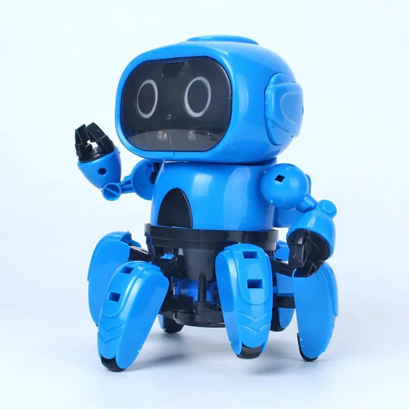 image-Assembling robot induction obstacle avoidance diy assembling toy small six robot model