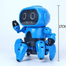 image-Assembling robot induction obstacle avoidance diy assembling toy small six robot model