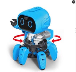 image-Assembling robot induction obstacle avoidance diy assembling toy small six robot model