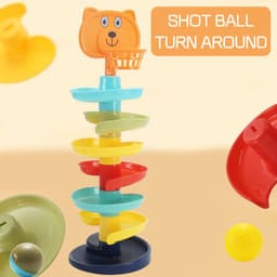 image-Turn Around and Play Fun Slides, Rolling Balls, Early Education Toys