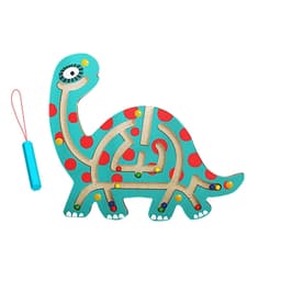 image-Wooden Animal Magnetic Pen Maze Game Toy Magnetic Golfer Eye Coordination Intelligence Early Education Toy Montessori