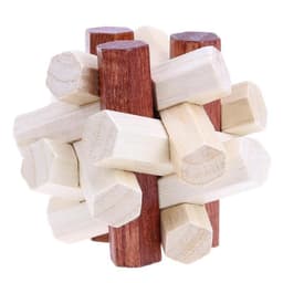 image-Kongming 3D Wooden Puzzles Luban Lock Chinese Unisex Geometric Shape Toy Creative Brain Teaser Unlock Toy Gift for Kids Adult