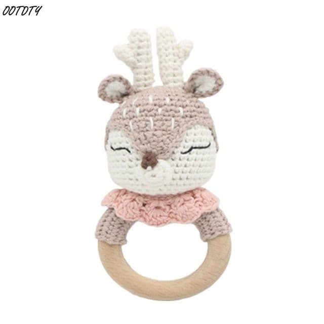 image-Baby rattles crochet diy material package hand-knitted doll creative gift