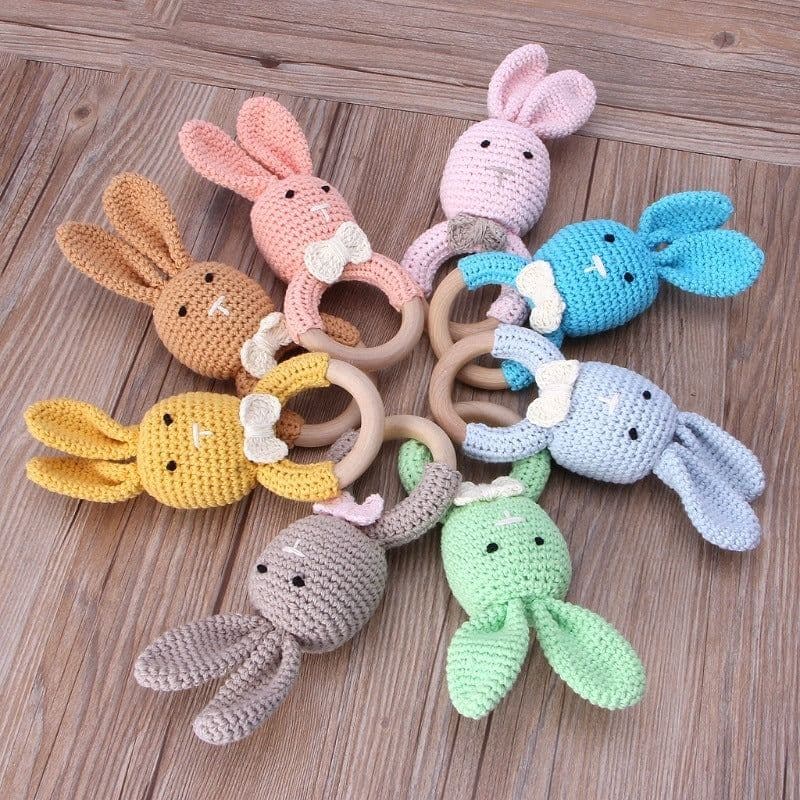 image-Baby rattles crochet diy material package hand-knitted doll creative gift