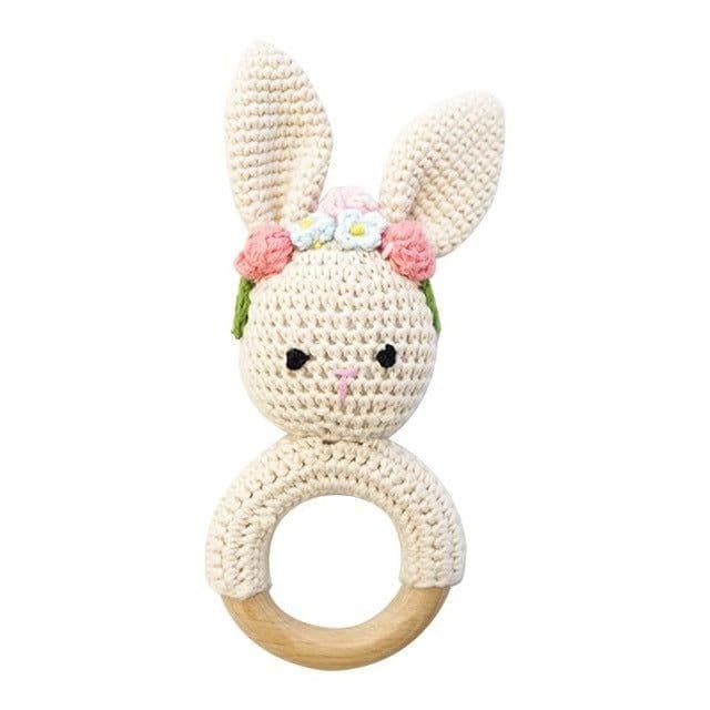 image-Baby rattles crochet diy material package hand-knitted doll creative gift