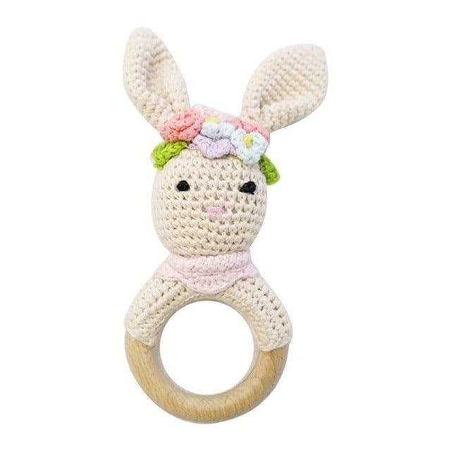 image-Baby rattles crochet diy material package hand-knitted doll creative gift