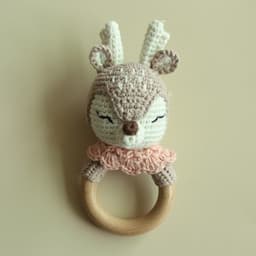 image-Baby rattles crochet diy material package hand-knitted doll creative gift