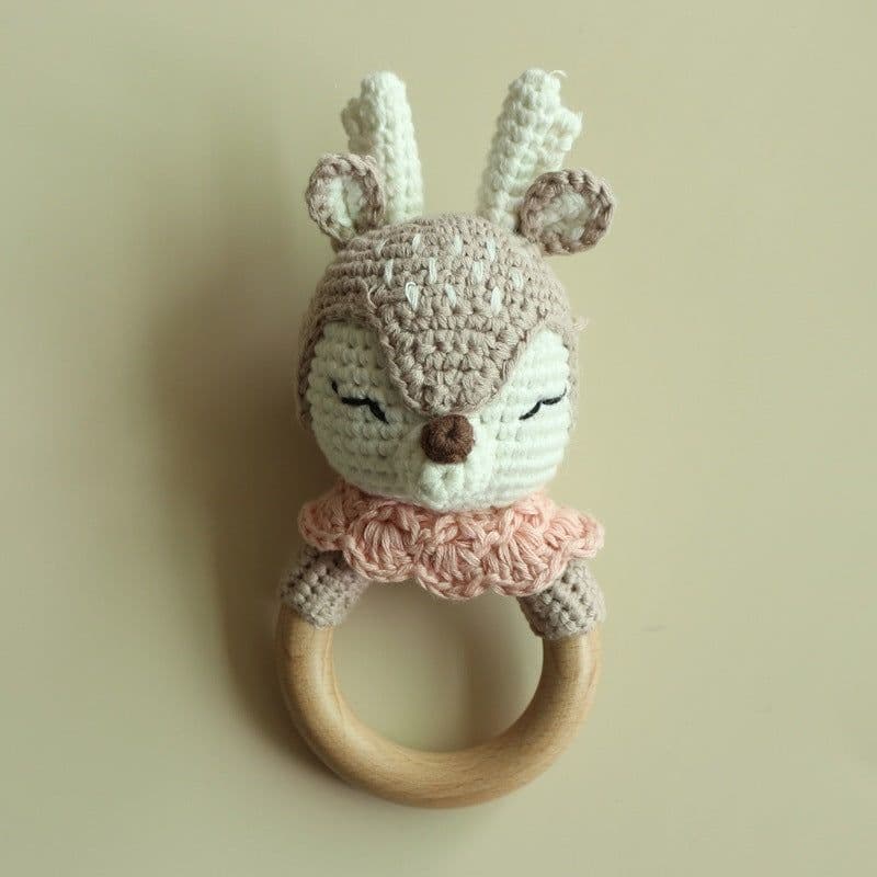 image-Baby rattles crochet diy material package hand-knitted doll creative gift