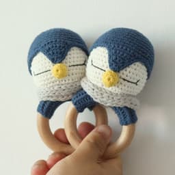 image-Baby rattles crochet diy material package hand-knitted doll creative gift