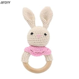 image-Baby rattles crochet diy material package hand-knitted doll creative gift