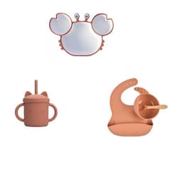 image-Toddler Silicone Dinner Plate Cartoon Baby Anti-Fall And Anti-Scalding Household Baby Food Supplement Eating Cute Divided Healthy Tableware