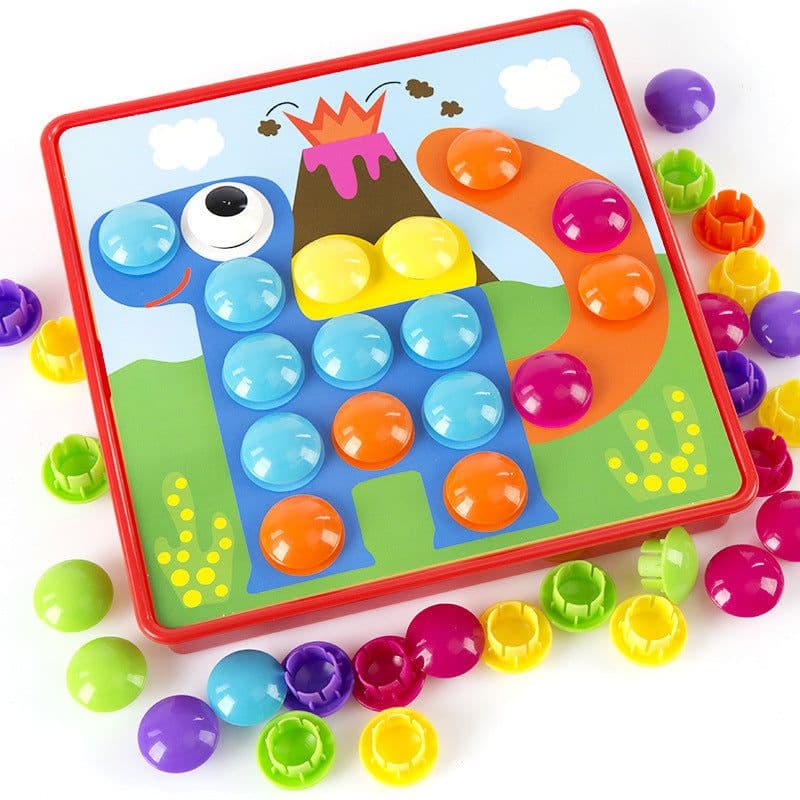 image-Children's button assembled educational toys