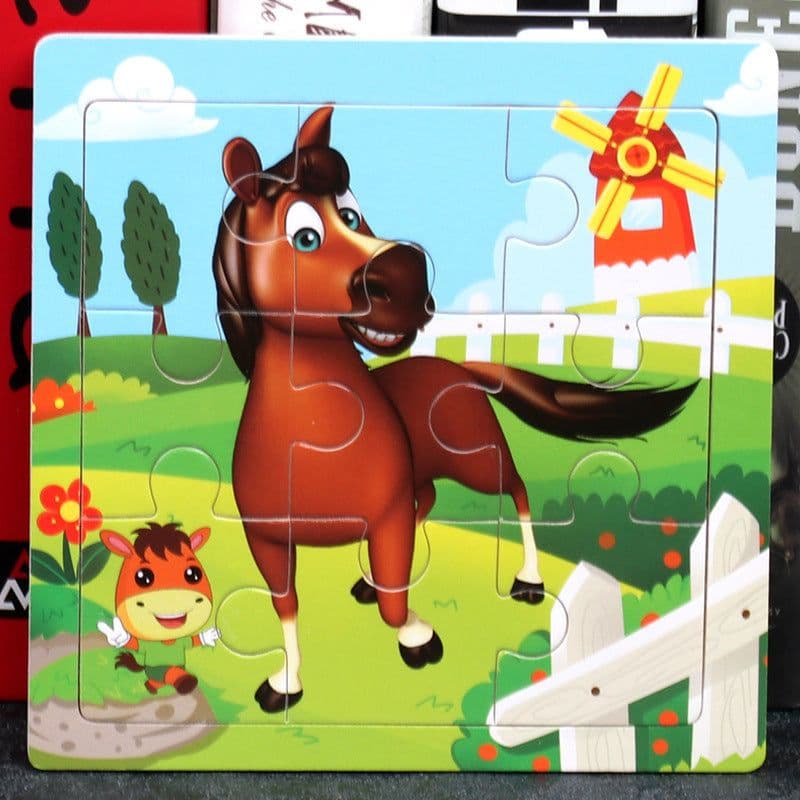 image-Children's Toy Educational Zodiac Wooden Puzzle