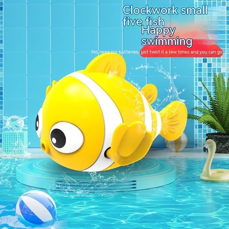 image-Baby Bath Toys Children Playing Water Small Yellow Duck Swimming Playing Water Little Duck Little Turtle