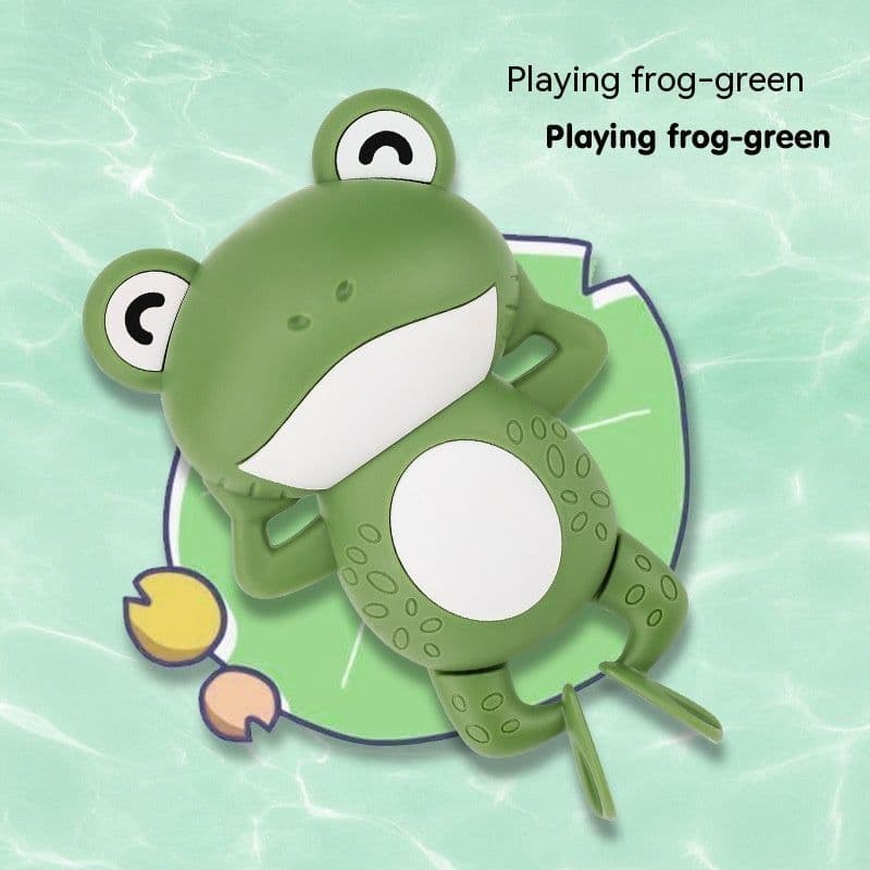 image-Baby Bath Toys Children Playing Water Small Yellow Duck Swimming Playing Water Little Duck Little Turtle