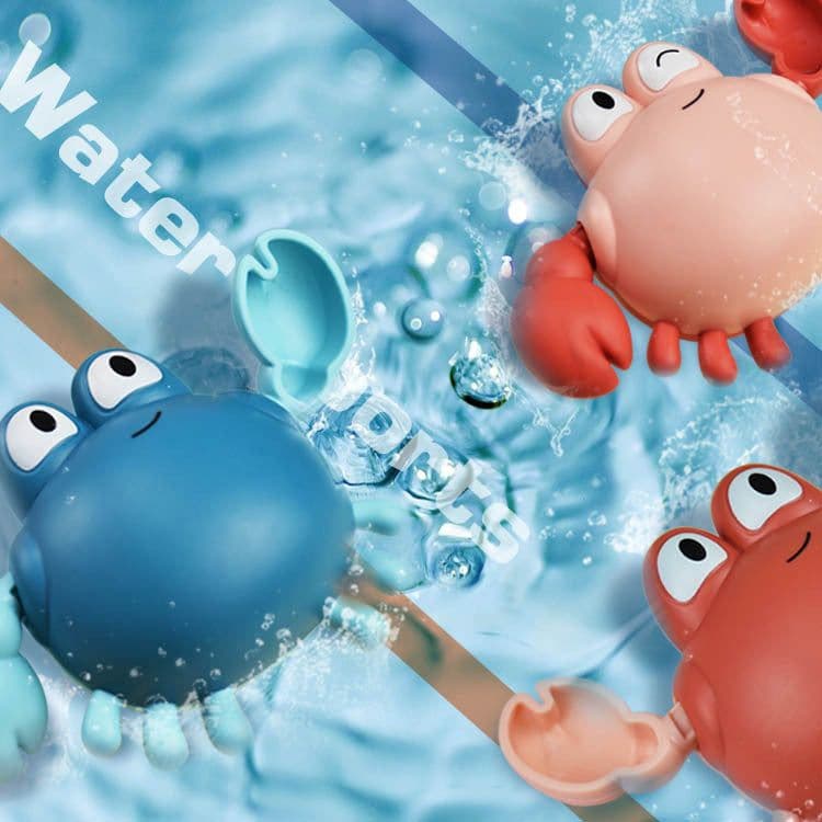 image-Baby Bath Toys Children Playing Water Small Yellow Duck Swimming Playing Water Little Duck Little Turtle