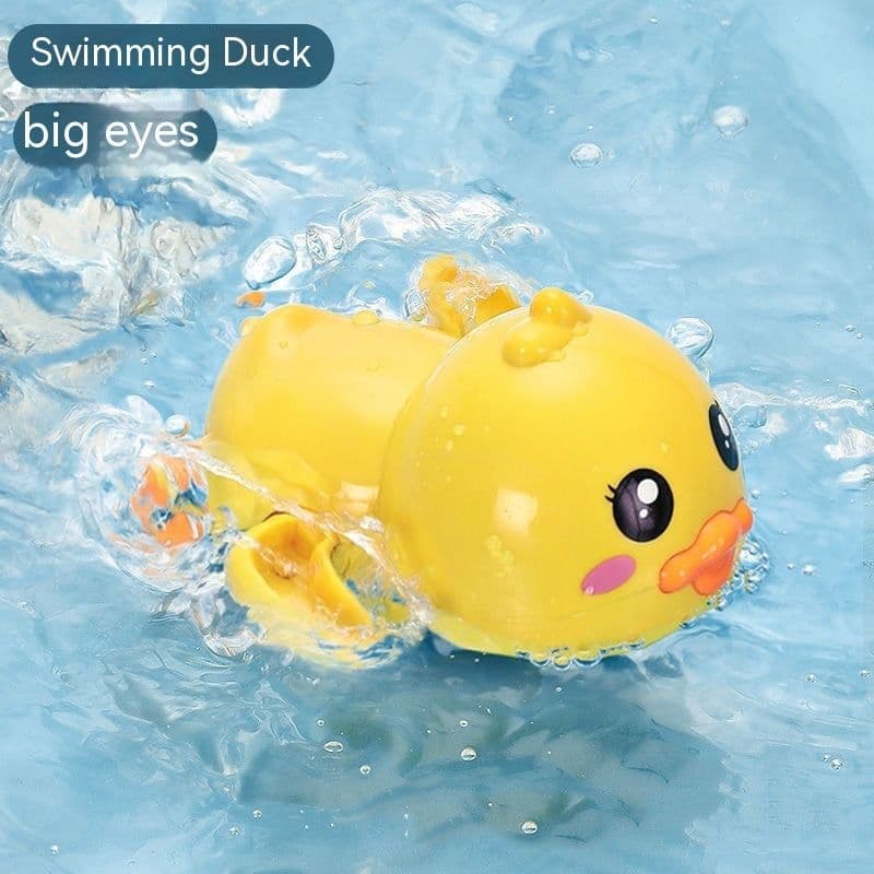 image-Baby Bath Toys Children Playing Water Small Yellow Duck Swimming Playing Water Little Duck Little Turtle
