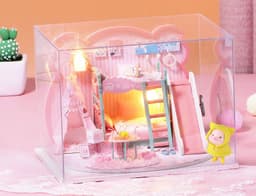 image-Small house model assembled villa house toy
