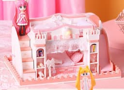 image-Small house model assembled villa house toy