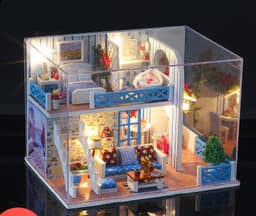 image-Small house model assembled villa house toy