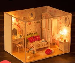 image-Small house model assembled villa house toy