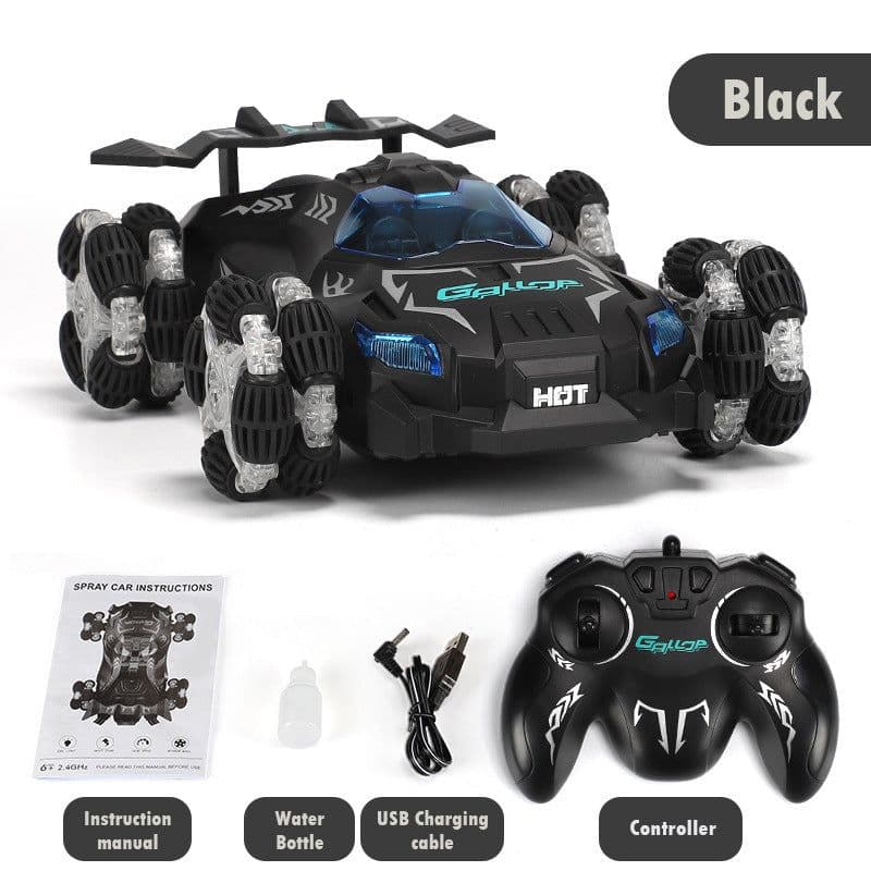 image-Drift Spray High Speed Music Light Remote Control Children's Electric Toy Car