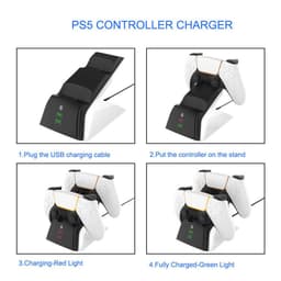 image-Ps5 Handle Aircraft Double Seat Charging Ps5 Wireless Handle Charger P5 Base Double Charging Contact Charging Fast Charging