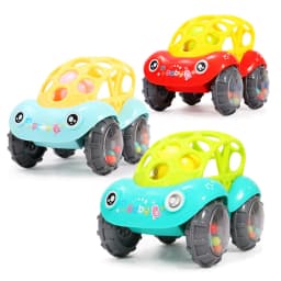image-Bobo Car Baby Bell Grip Soft Toy Baby Teether Hand Catch Ball