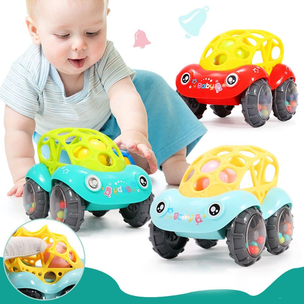 image-Bobo Car Baby Bell Grip Soft Toy Baby Teether Hand Catch Ball