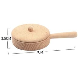 image-1-6 Years Old Solid Wood Wooden Simulation Microwave Oven Gas Stove Cooking Play House Toy