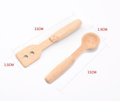 image-1-6 Years Old Solid Wood Wooden Simulation Microwave Oven Gas Stove Cooking Play House Toy