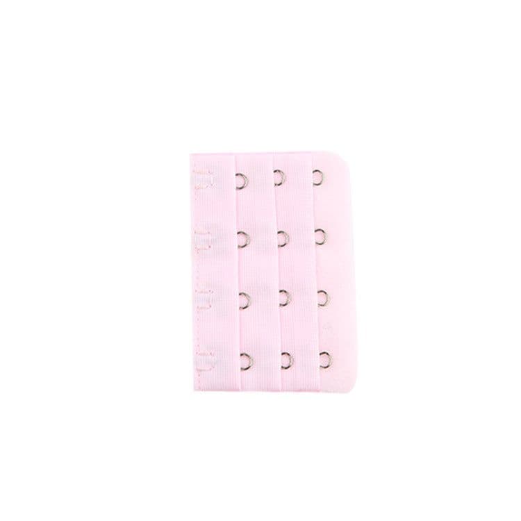 image-Pink Cotton Bra Extender With Three Buckles And Four Hooks