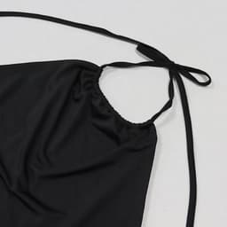 image-Women's Sexy Fashion Halter Neck Cutout Lace-Up Long Skirt