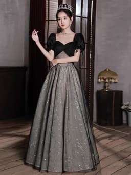 image-Off-shoulder Evening Dress High Sense Annual Birthday Performance Princess Dress