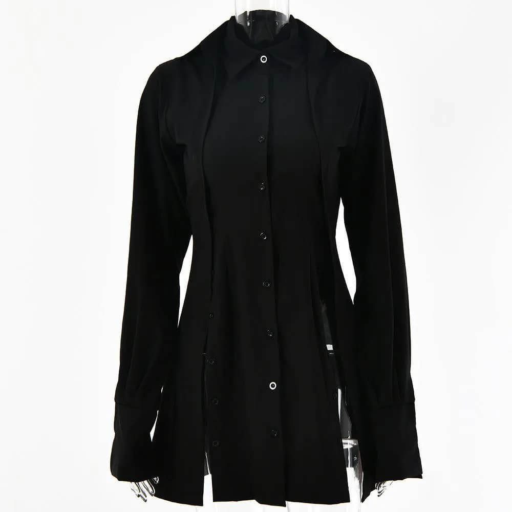 image-Women's Sexy Waist Waist Temperament Ppackage Hip Shirt Short Skirt