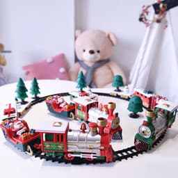 image-Children's Electric Educational Toys Christmas Train Baking