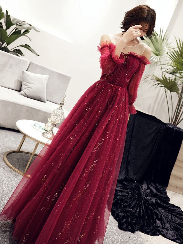 image-Female Party Red Toast Evening Dress