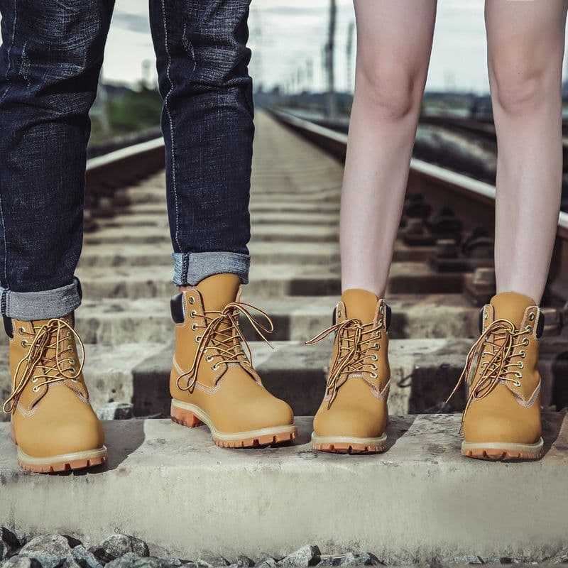 image-Women's Autumn And Winter High Top Work Boots Outdoor Fleece