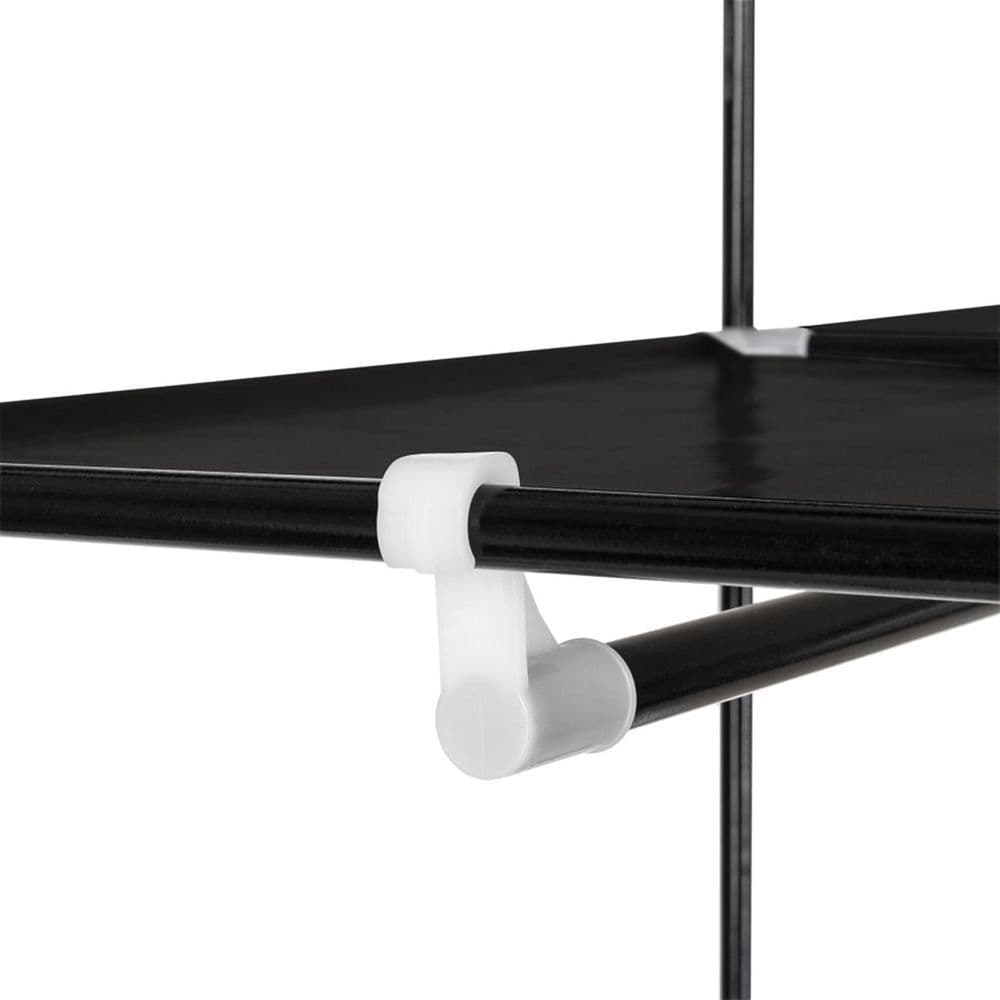 image-69" Portable Clothes Closet Non-Woven Fabric Wardrobe Double Rod Storage Organizer Black